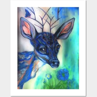 Beautiful Blue Deer Posters and Art